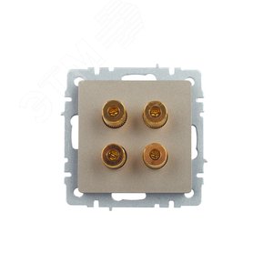 BRITE Аудиорозетка 4 поста РА10-БрШ шампань - фото 2
