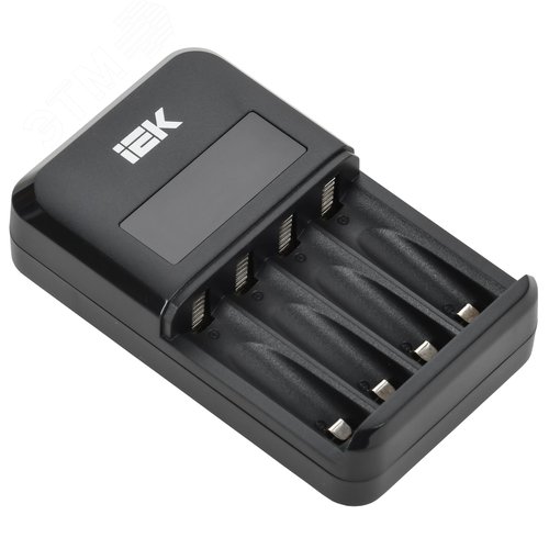 Устройство зарядное для 1-4 NiMH/CD аккумуляторов AA/AAA автоматическое 1800мА с LCD дисплеем IEK - фото 1