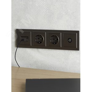 BRITE Рамка 4 поста РУ-4-БрТБ темная бронза - фото 6