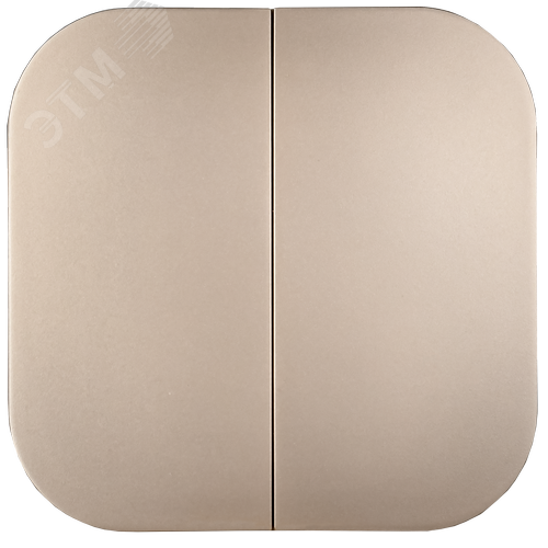 GLORY Выключатель 2-клавишный для открытой установки 10А ВС20-2-0-ХШм шампань матовый IEK - фото 4