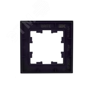 BRITE Рамка 1 пост РУ-1-1-БрЧ металл черный - фото 4
