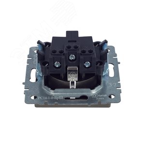 BRITE Розетка с заземлением с защитными шторками 16А РС14-1-0-БрШ шампань - фото 5