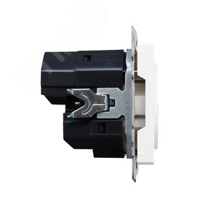 BRITE Розетка 1 пост с заземлением с защитными шторками 16А с USB A+A 5В 3,1А РЮш10-2-БрБ белый - фото 3