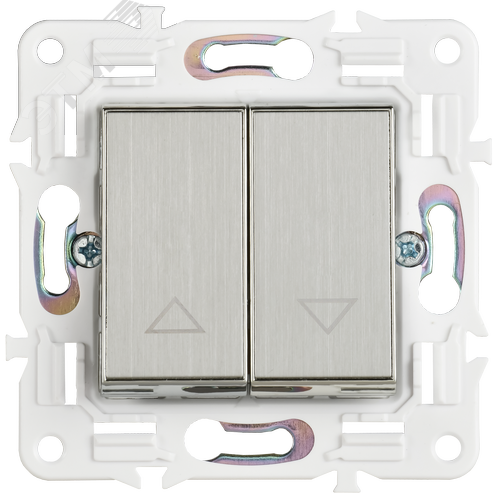 SKANDY Выключатель жалюзи 10А SK-V12N никель IEK - фото 5