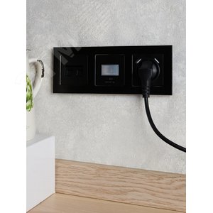 BRITE Рамка 3 поста РУ-3-1-БрЧ металл черный - фото 5