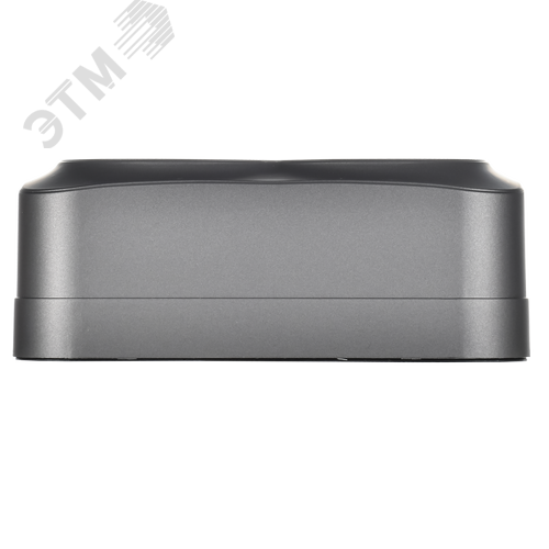 GLORY Розетка 2-местная для открытой установки с заземлением без защитных шторок 16А РС22-3-ХСм сталь матовый IEK - фото 3