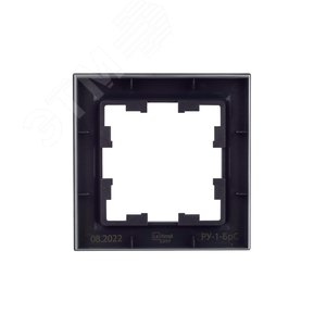 BRITE Рамка 1 пост РУ-1-БрС сталь - фото 4