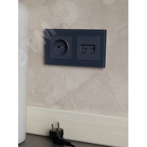 BRITE Розетка 1 пост без заземления с защитными шторками 10А РСш10-2-БрМ маренго IEK - фото 7