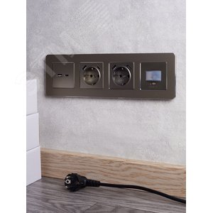 BRITE Розетка USB A+C 18Вт РЮ11-1-БрШ шампань - фото 8