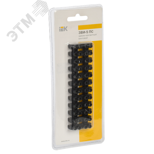 Зажим винтовой ЗВИ-5 1.5-4.0мм.кв 2шт не подде    рживает горение черный - фото 2