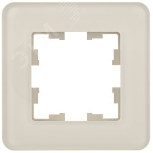 BRITE Рамка 1 пост РУ-1-2-Бр стекло песчаный RE IEK - фото 2