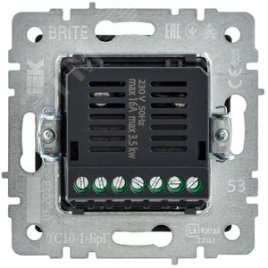 BRITE Термостат электронный с индикацией ТС10-1-БрГ графит IEK - фото 6