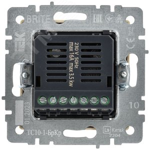 BRITE Термостат электронный с индикацией ТС10-1-БрКр бежевый IEK - фото 6