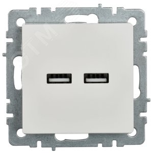 BRITE Розетка USB A+A 5В 3,1А РЮ10-1-БрБ белый - фото 3