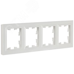 BRITE Рамка 4 поста РУ-4-БрБ белый - фото 5