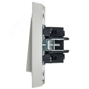 BRITE Выключатель двухклавишный проходной 10А ВС10-2-6-БрБ белый - фото 7