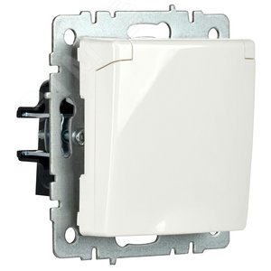 BRITE Розетка с заземлением с защитными шторками и крышкой 16А IP20 РСбш10-3-БрБ белый - фото 5