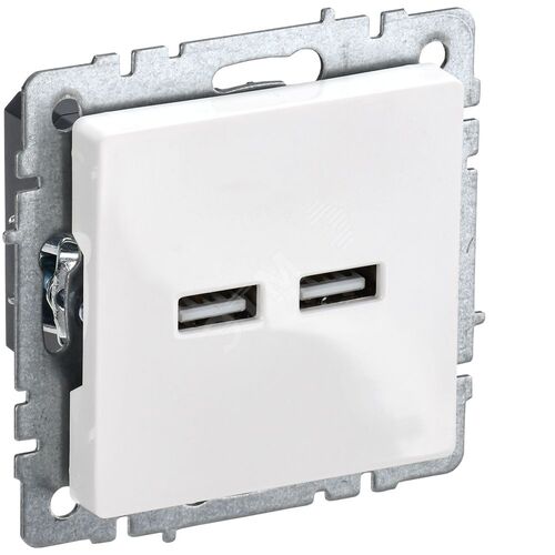 Изображение товара BRITE Розетка USB A+A 5В 3,1А РЮ10-1-БрБ белый (шт)