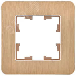 BRITE Рамка 1 пост РУ-1-1-Бр металл шампань RE AL IEK - фото 2