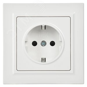 BRITE Розетка с заземлением с защитными шторками 16А в сборе РСР14-1-0-БрБ белый - фото 3