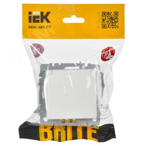 BRITE Розетка с заземлением с защитными шторками и крышкой 16А IP20 РСбш10-3-БрБ белый - фото 2