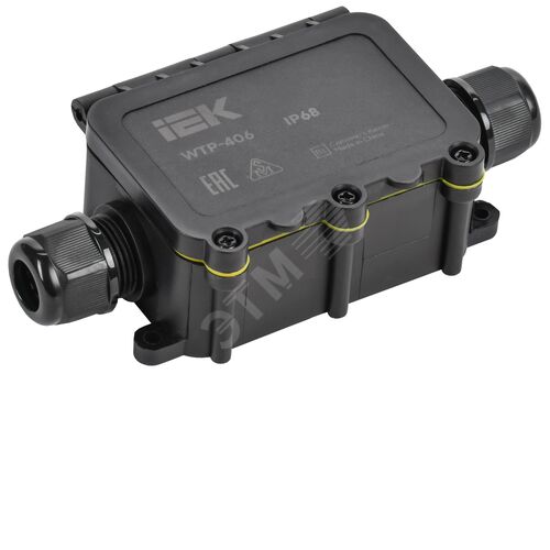 Изображение товара Коробка распределительная герметичная WTP-406 2 ввода IP68 (шт)