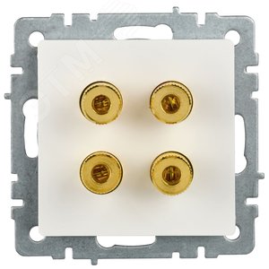 BRITE Аудиорозетка 4 поста РА10-БрБ белый - фото 3