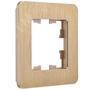 BRITE Рамка 1 пост РУ-1-1-Бр металл шампань RE AL IEK - фото 3