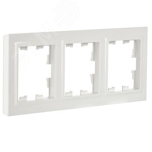 BRITE Рамка 3 поста РУ-3-БрБ белый - фото 5