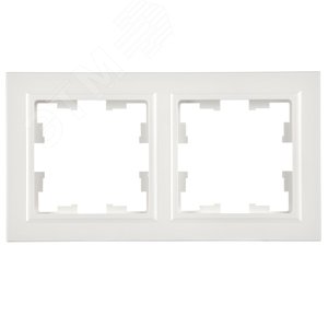 BRITE Рамка 2 поста РУ-2-БрБ белый - фото 3