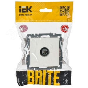 BRITE Розетка TV оконечная РТВ11-0-БрБ белый - фото 2