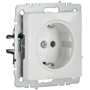BRITE Розетка с заземлением без защитных шторок 16А РС11-1-0-БрБ белый - фото 5