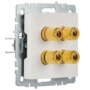 BRITE Аудиорозетка 4 поста РА10-БрБ белый - фото 5