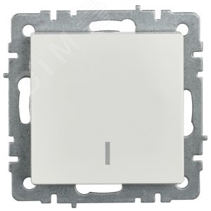 BRITE Выключатель одноклавишный с индикацией 10А ВС10-1-1-БрБ белый - фото 3