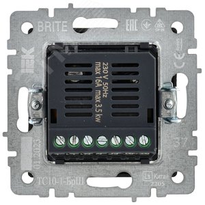 BRITE Термостат электронный с индикацией ТС10-1-БрШ шампань IEK - фото 6
