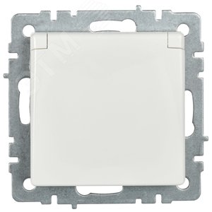 BRITE Розетка с заземлением с защитными шторками и крышкой 16А IP44 РСбш10-3-44-БрБ белый - фото 3