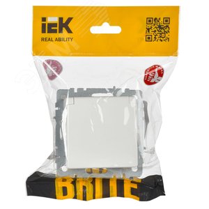 BRITE Розетка с заземлением с защитными шторками и крышкой 16А IP44 РСбш10-3-44-БрБ белый - фото 2
