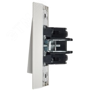 BRITE Выключатель одноклавишный 10А в сборе ВСР10-1-0-БрБ белый - фото 7