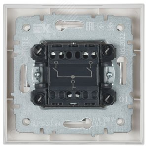 BRITE Выключатель двухклавишный 10А в сборе ВСР10-2-0-БрБ белый - фото 4