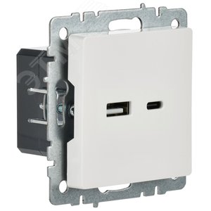 BRITE Розетка USB A+C 18Вт РЮ11-1-БрБ белый - фото 5