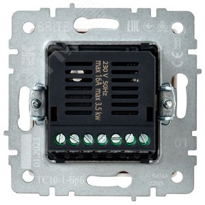 BRITE Термостат электронный с индикацией ТС10-1-БрБ белый IEK - фото 6