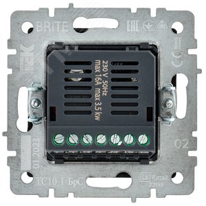 BRITE Термостат электронный с индикацией ТС10-1-БрС сталь IEK - фото 6