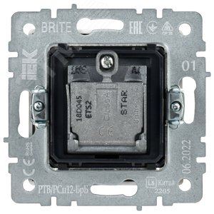 BRITE Розетка двойная TV+SAT РТВ/РСп12-БрБ белый - фото 4