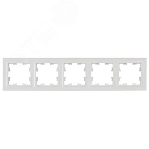 BRITE Рамка 5 постов РУ-5-БрБ белый - фото 3