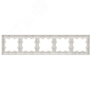 BRITE Рамка 5 постов РУ-5-БрБ белый - фото 4