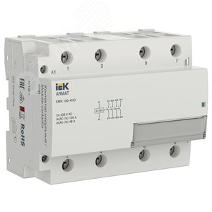 Изображение товара Контактор модульный KMR 100А 24В AC/DC 4НО (шт)