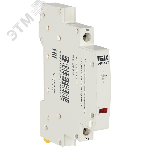 Изображение товара Лампа индикаторная одинарная LED 110-230В AC красная (шт)