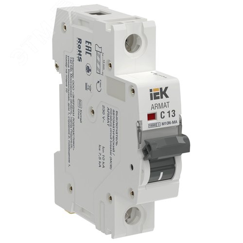 Изображение товара Выключатель автоматический без теплового расцепителя M10N-MA 1P C 13А (шт)
