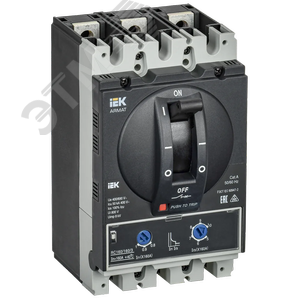 Изображение товара Выключатель автоматический в литом корпусе ARMAT 3P типоразмер D 50кА 160А расцепитель термомагнитный регулируемый (шт)
