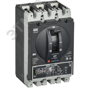 Изображение товара ARMAT Автоматический выключатель в литом корпусе 3P типоразмер D 50кА 160А расцепитель электронный продвинутый (шт)